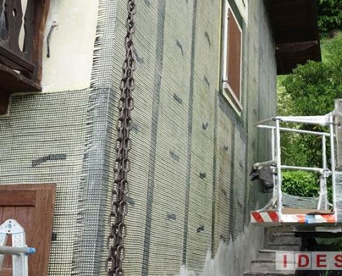 Condominio minimo in via Vestone - Treviso Bresciano (BS) - Intervento di miglioramento sismico in fibre di carbonio CFRP